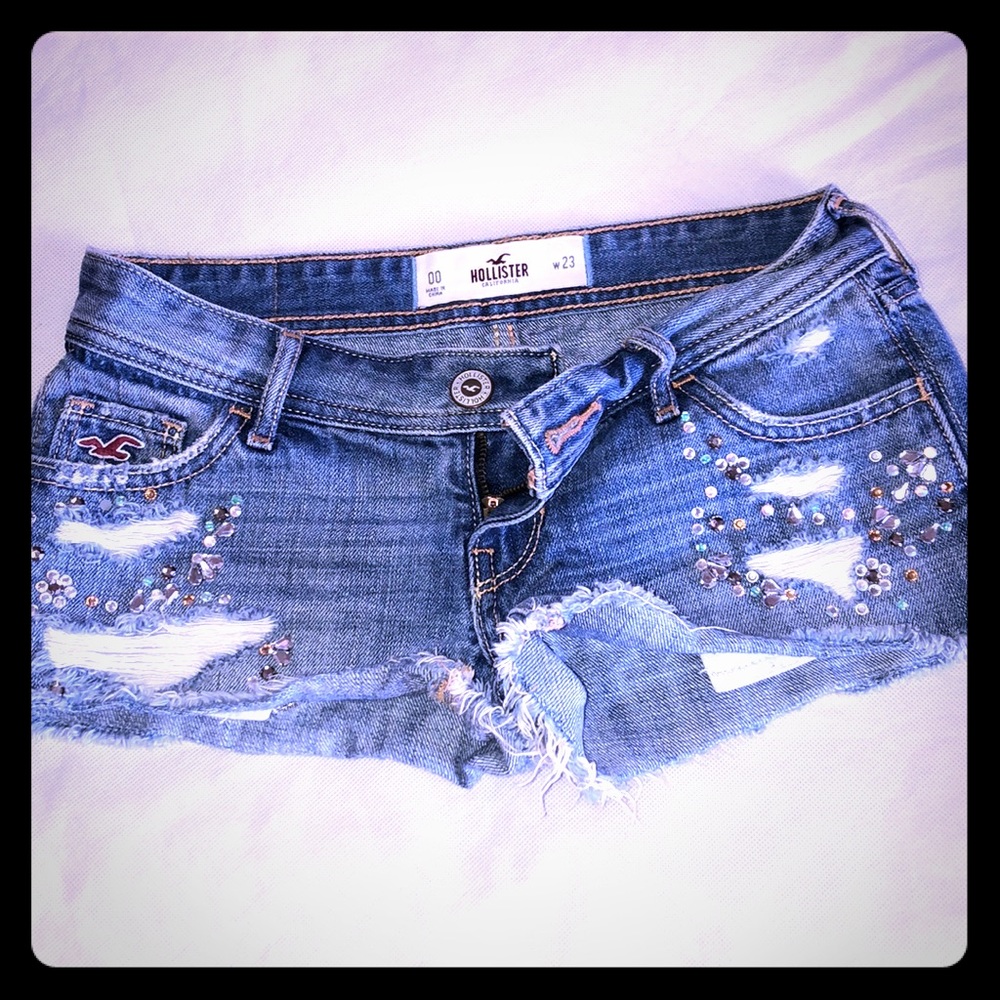 Jeans shorts.